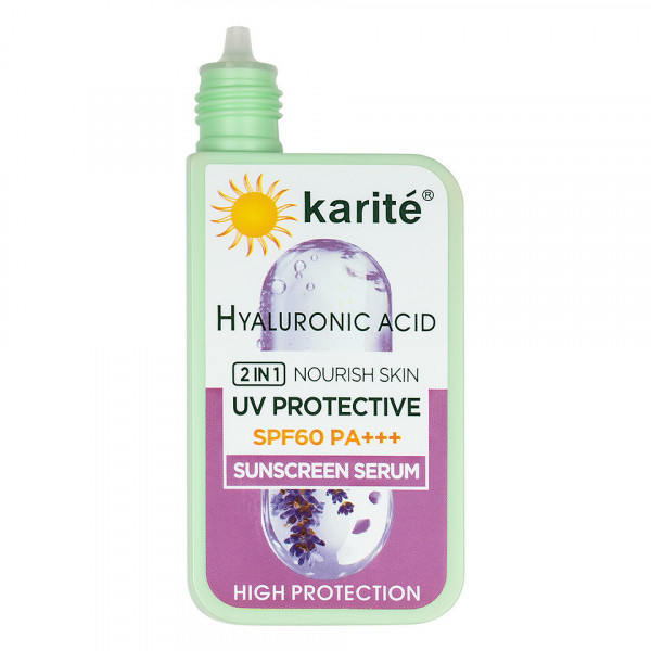 سرم ضد آفتاب رنگی کاریته حاوی هیالورونیک اسید SPF60