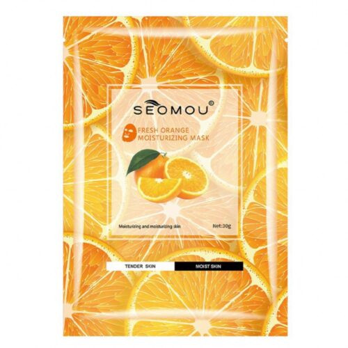 ماسک ورقه ای صورت SEOMOU رایحه پرتقال وزن ۳۰ گرم