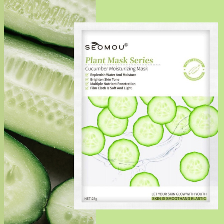 ماسک ورقه ای صورت SEOMOU راحیه خیار وزن 25 گرم