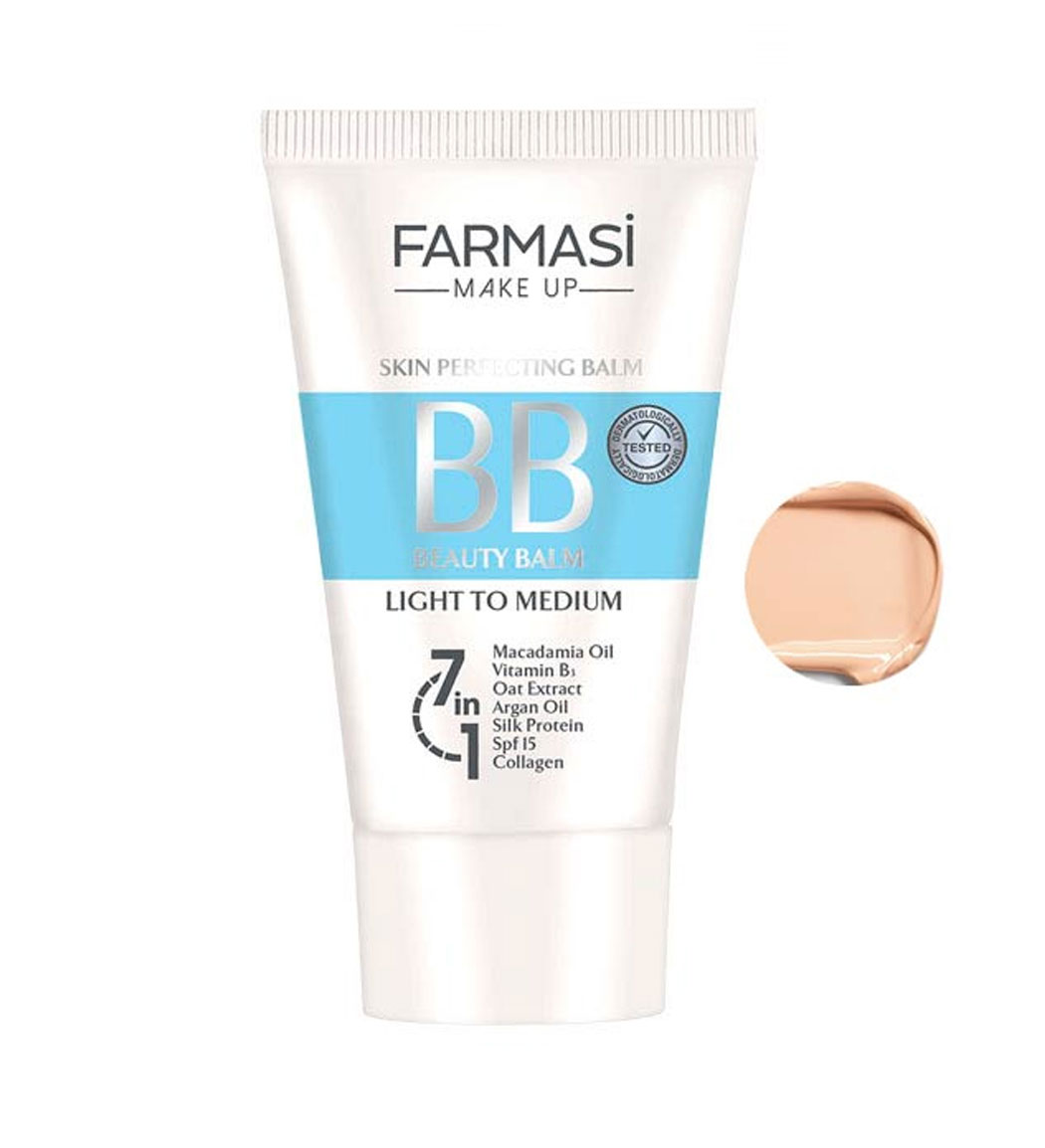 بی بی کرم 7 در 1 فارماسی farmasi رنگ روشن تا متوسط 02 با SPF15