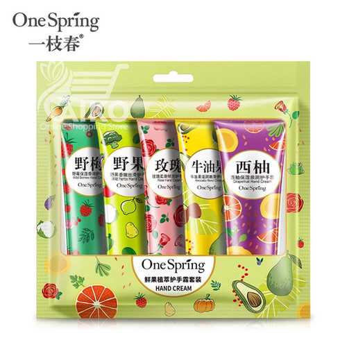 پک 5 عددی کرم دست و صورت وان اسپرینگ میوه ای One Spring