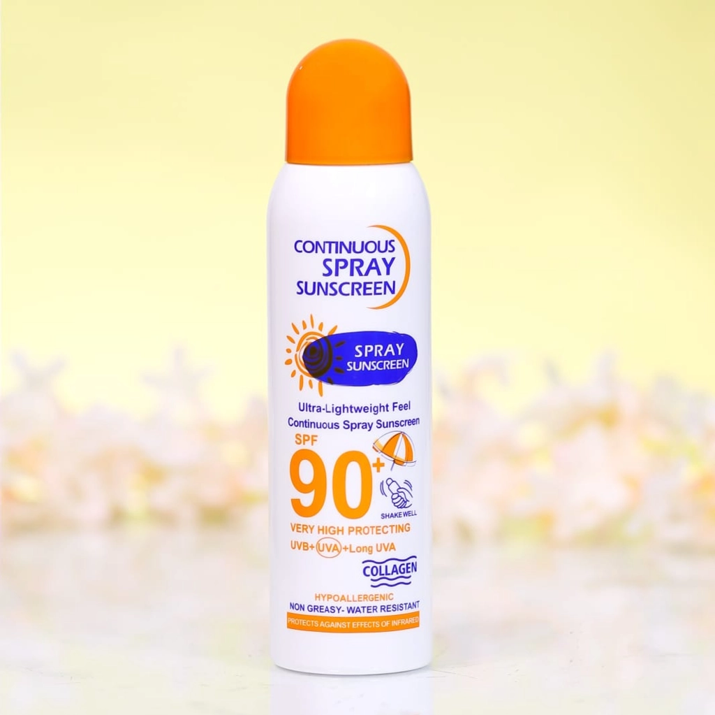 اسپری ضد آفتاب CONTINUOUS حاوی کلاژن با spf 90