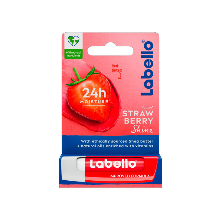 بالم لب توت فرنگی لابلو Labello Strawberry Shine