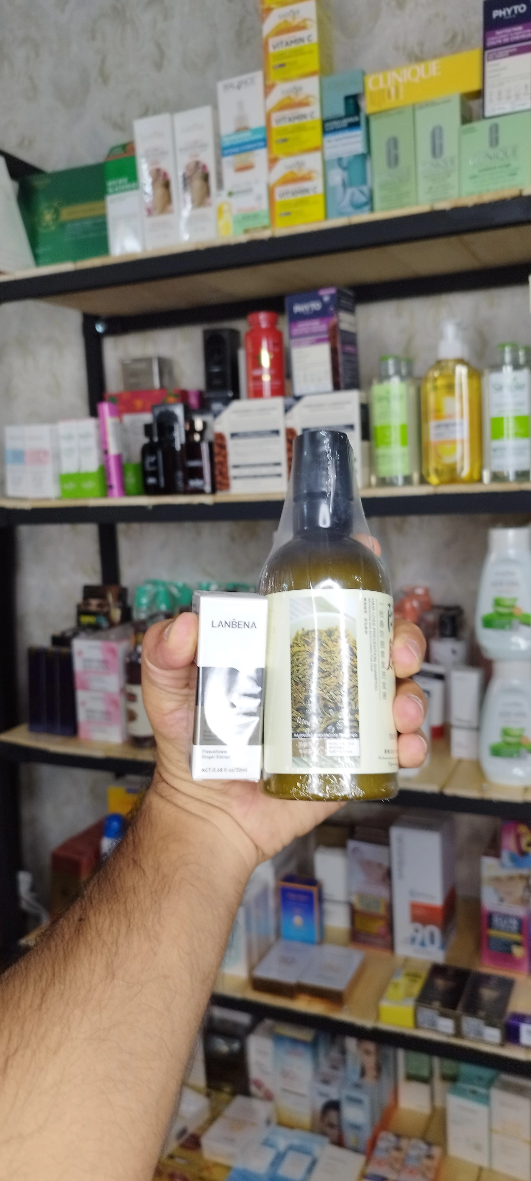 پک ضد ریزش شامپو رزماری و سرم تقویت مو لانبنا 270 میل
