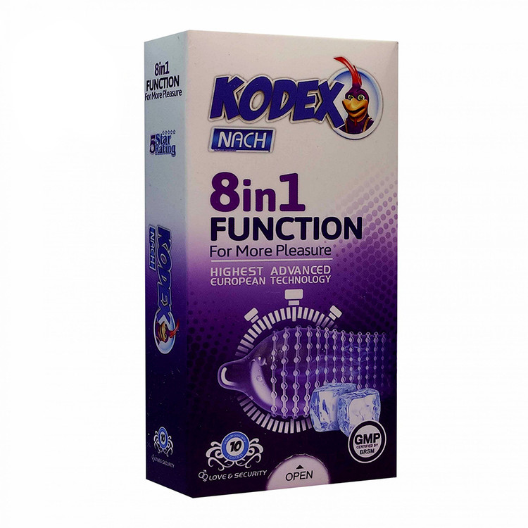 کاندوم تاخیری 8 در 1 فانکشن کدکس Kodex