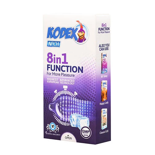 کاندوم کدکس تاخیری خاردار فانشن FUNCTION 8in1