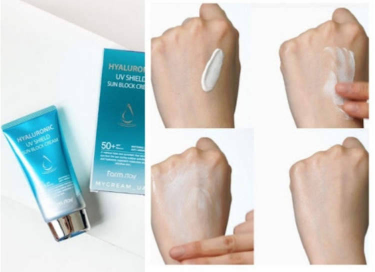 خرید کرم ضد آفتاب farm stay مدل Hyaluronic