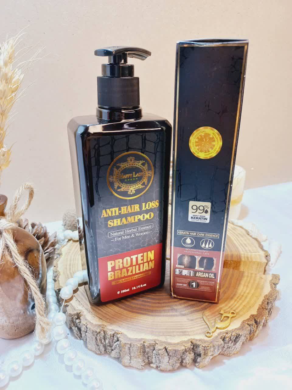 شامپو بدون سولفات و پارابن و ضد ریزش حاوی کلاژن و روغن آرگان پروتیین برزیلی/300 میل