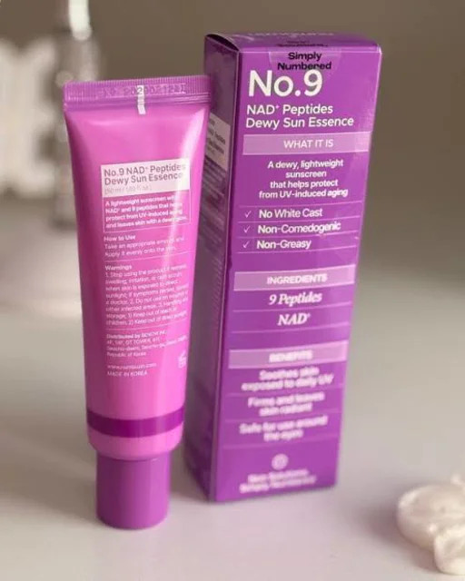 ضد آفتاب نامبوزین شماره 9 NUMBUZIN 9+ NAD+ PEPTIDES DEWY SUN ESSENCE/اصلی