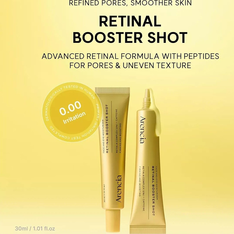 کرم دور چشم و صورت ضد چروک و جمع کننده پوست رتینال بوستر شات آرنسیا مدل Arencia Retinal Booster Shot