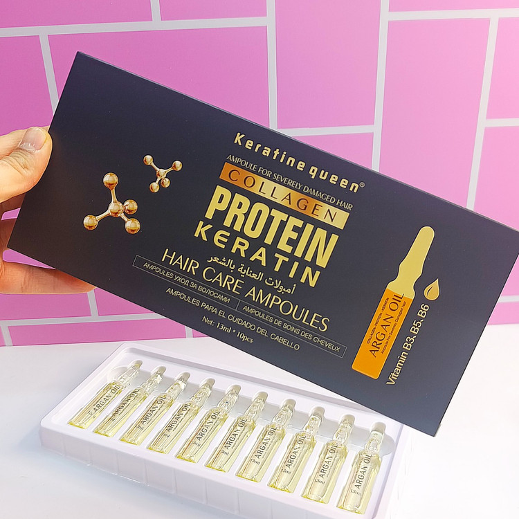 ویال مو کراتین کویین پک 10 عددی Protein keratin