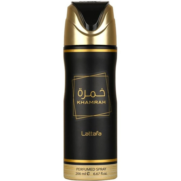 اسپری لطافه خوشبو کننده بدن مدل خمره مشکی Lattafa KHAMRAH حجم 200 میل